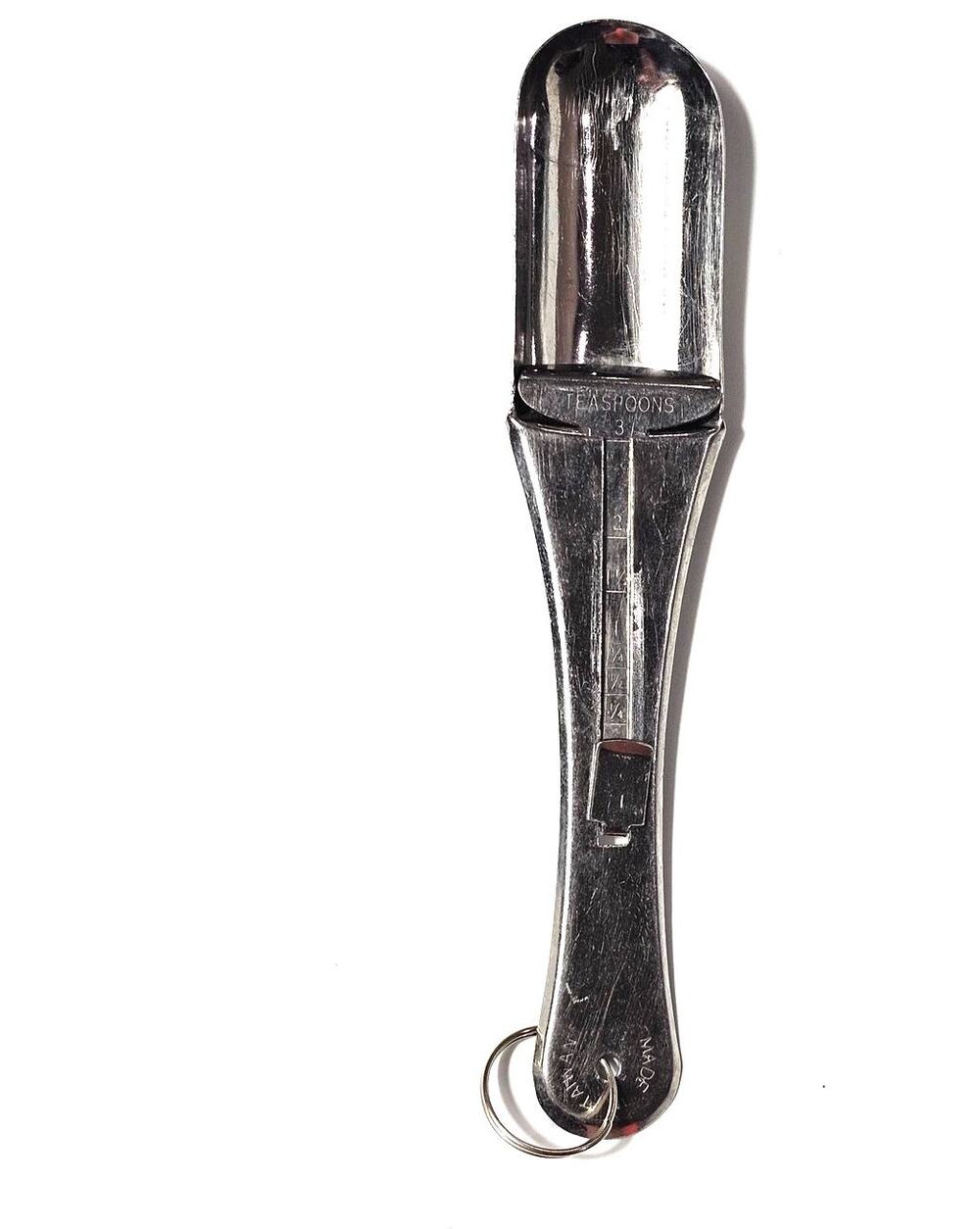 1940s Adjustable Baking Cooking Metal Measuring Spoon